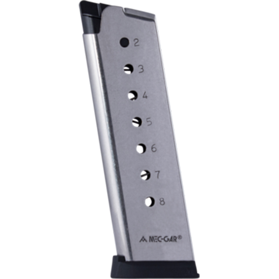 MECGAR MAG 1911 45ACP SS 8RD REMOVABLE BUTTPLATE - Sale